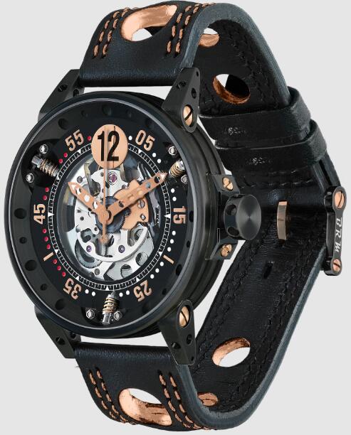 BRM Black Skeleton Dial V6-44-SA-N-SQ-A5N Replica Watch